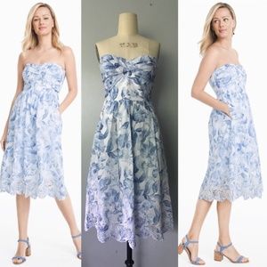 SOLD- WHBM Embroidered Hem Dress